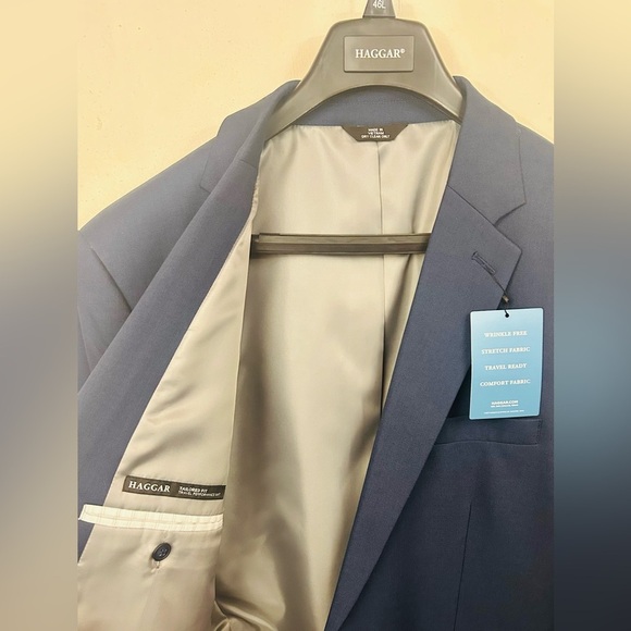 Haggar Men's Travel Performance Tailored Fit Suit coat 46L - Picture 5 of 8